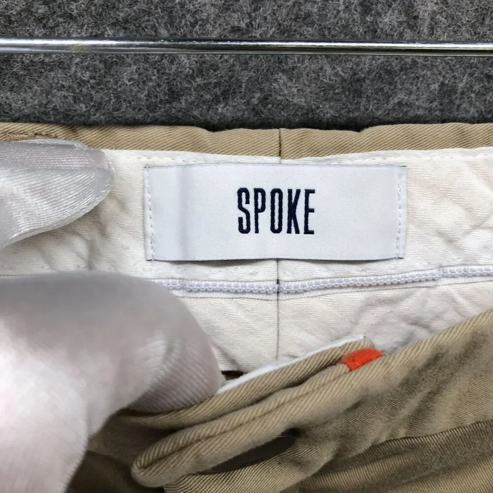 SPOKE London Sharps Build A Chino Pants Mens 31x31 Khaki‎ Beige Slim Stretch
